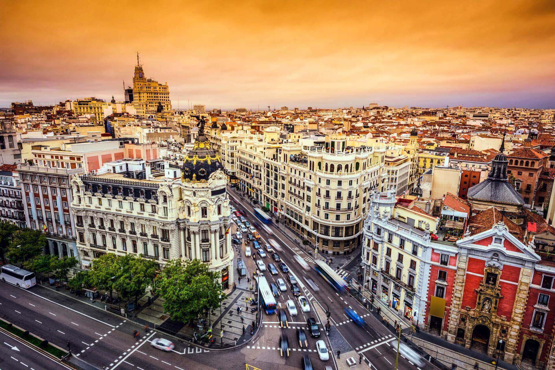 Central Madrid skyline